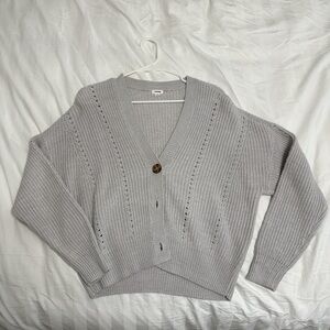 Garage Light Gray V-Neck Cardigan